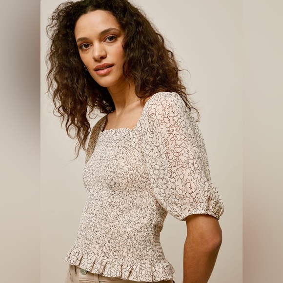 Whistles sketched floral top sz 12 - Picture 1 of 9